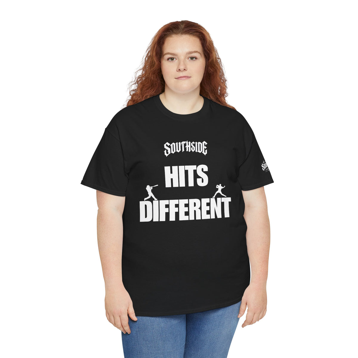 Hits Different Black Unisex Tee | Southside Syndicate