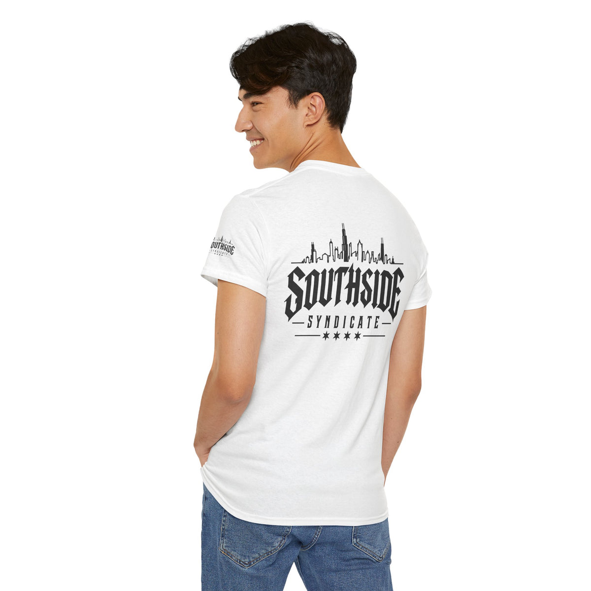 Southside Syndicate Back Logo White Unisex Tee