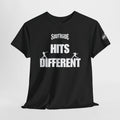 Hits Different Black Unisex Tee | Southside Syndicate