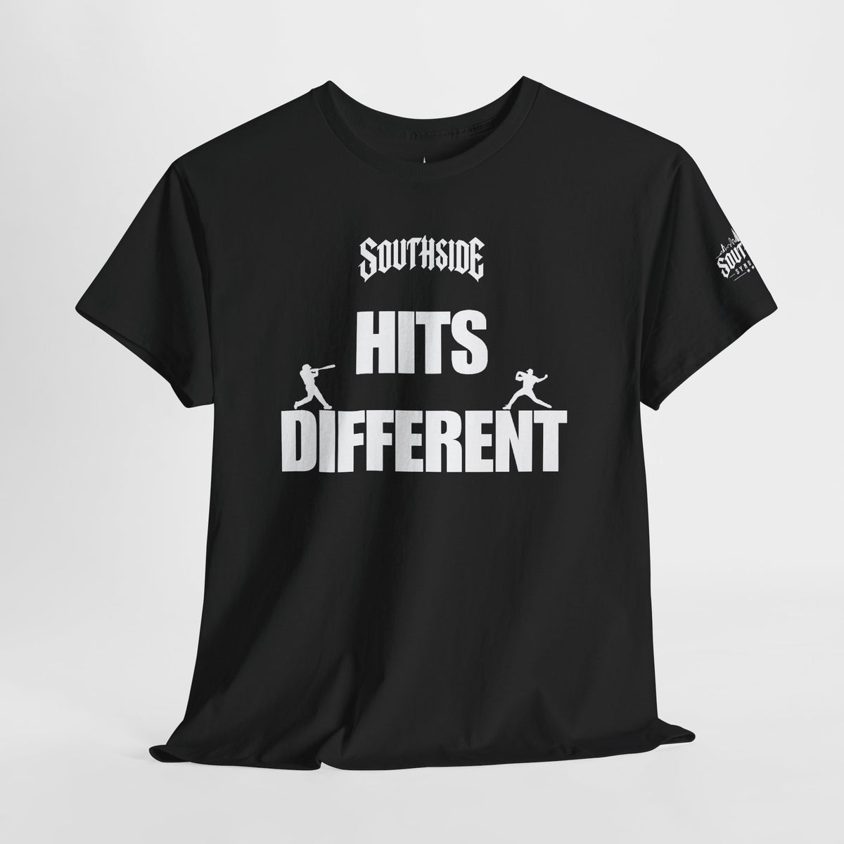 Hits Different Black Unisex Tee | Southside Syndicate